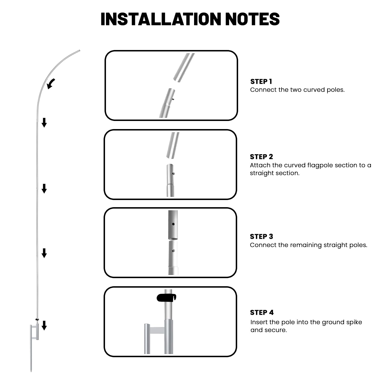 CUSTOMTREND ground spike stability ensures reliable roadside signage in windy conditions.