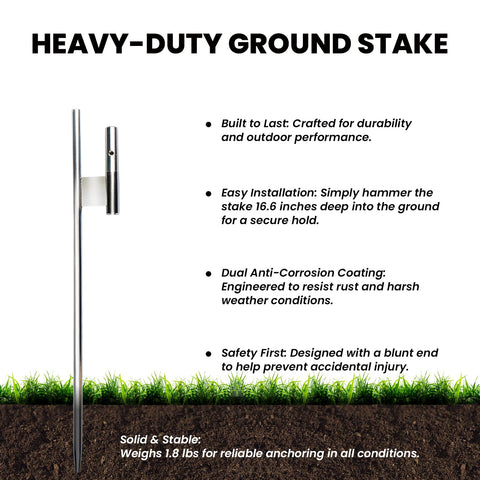 CustomTrend weather-resistant aluminum pole withstands year-round outdoor use.