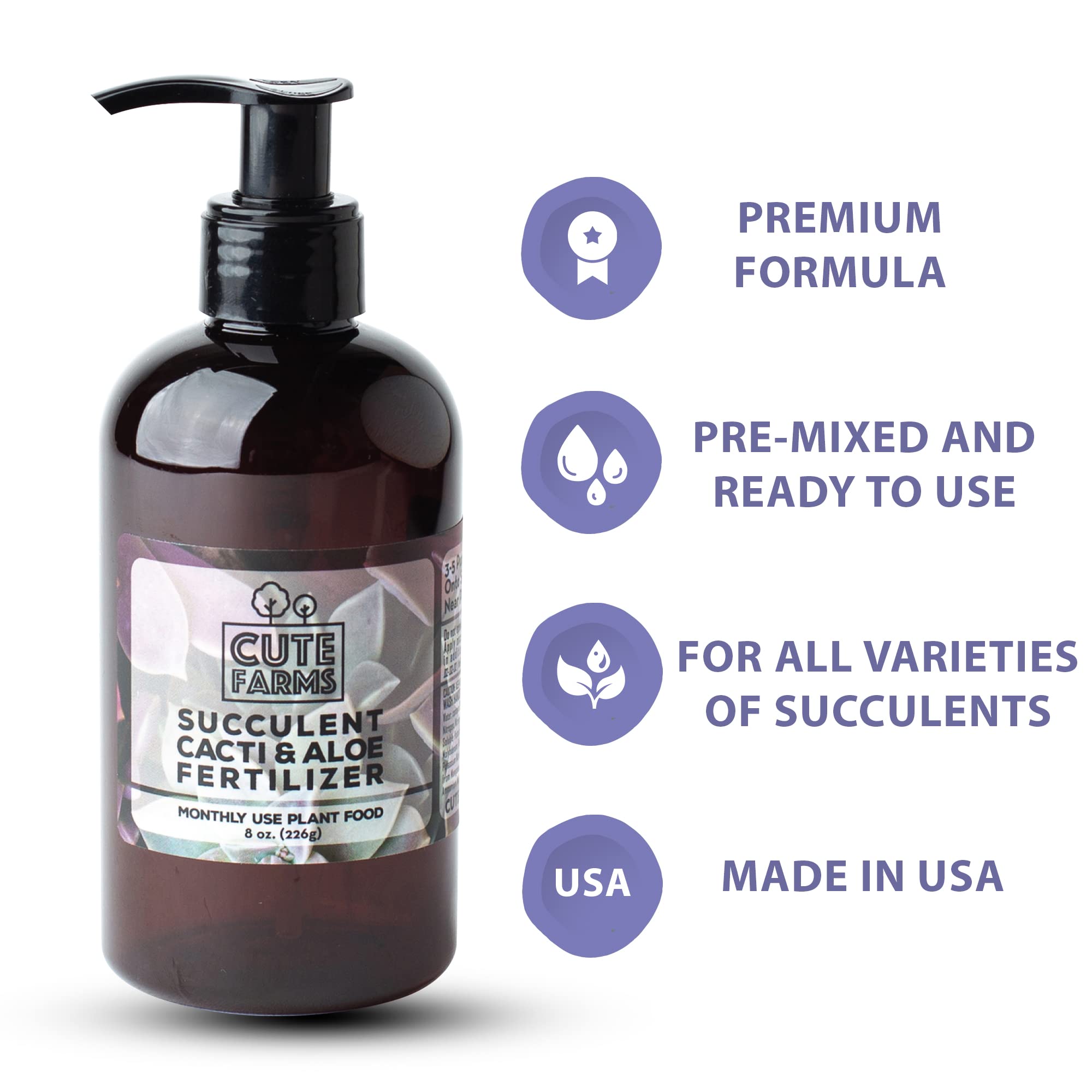 Cute Farms monthly-use formula supports steady growth and color.