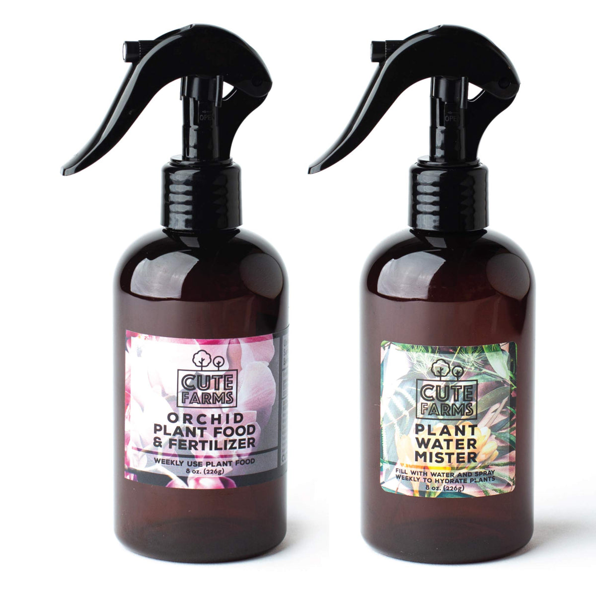 Cute Farms Orchid Plant Food Mist bottle ready to boost orchid care.