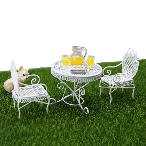 Cutemini dollhouse bistro chairs white, pair included for authentic tiny seating