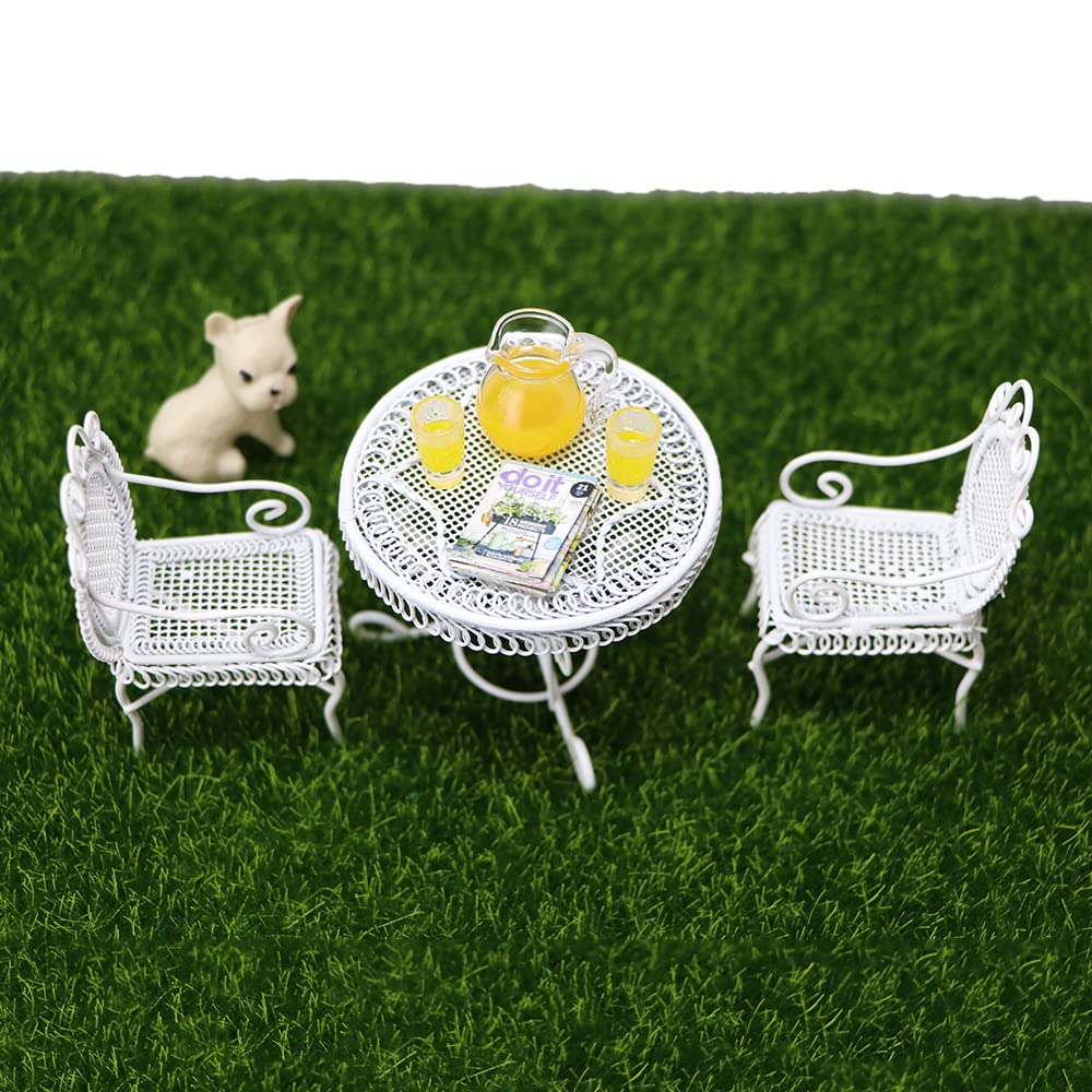 Cutemini openwork bistro table details, intricate metal design for miniature decor