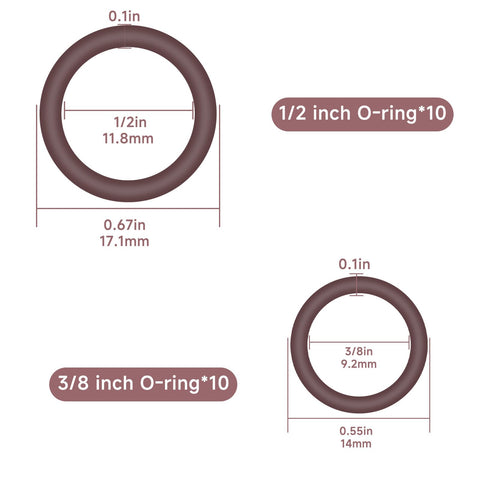 Cutetool Viton o-rings for three-eighths quick-coupler ensure secure seals under pressure