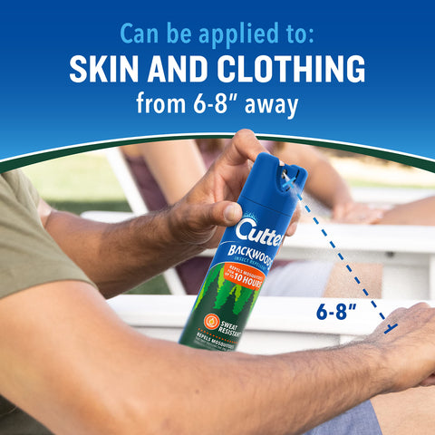 Cutter Backwoods aerosol spray creates a reliable barrier outdoors