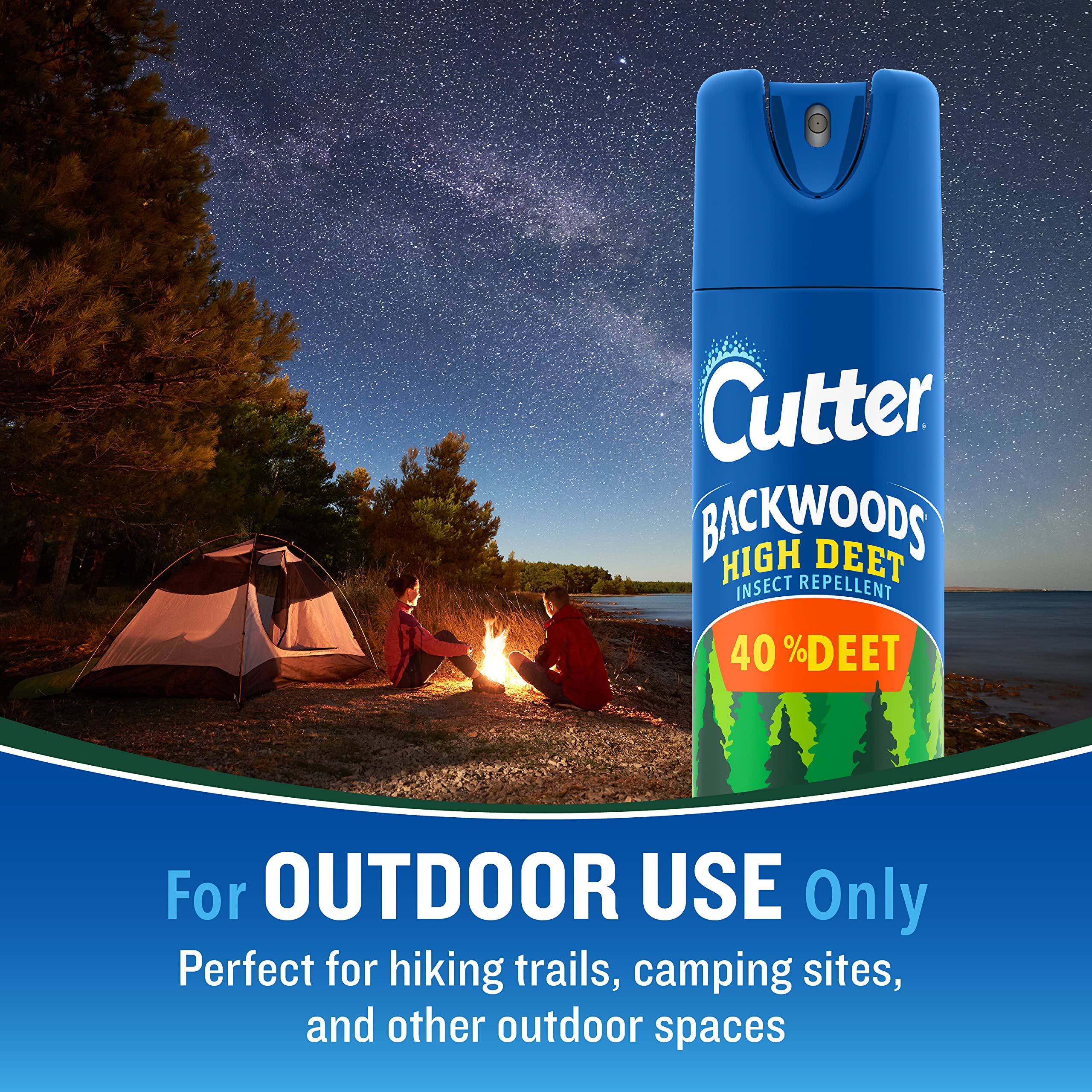 Cutter Backwoods outdoor gear usage protects against ticks and biting insects.