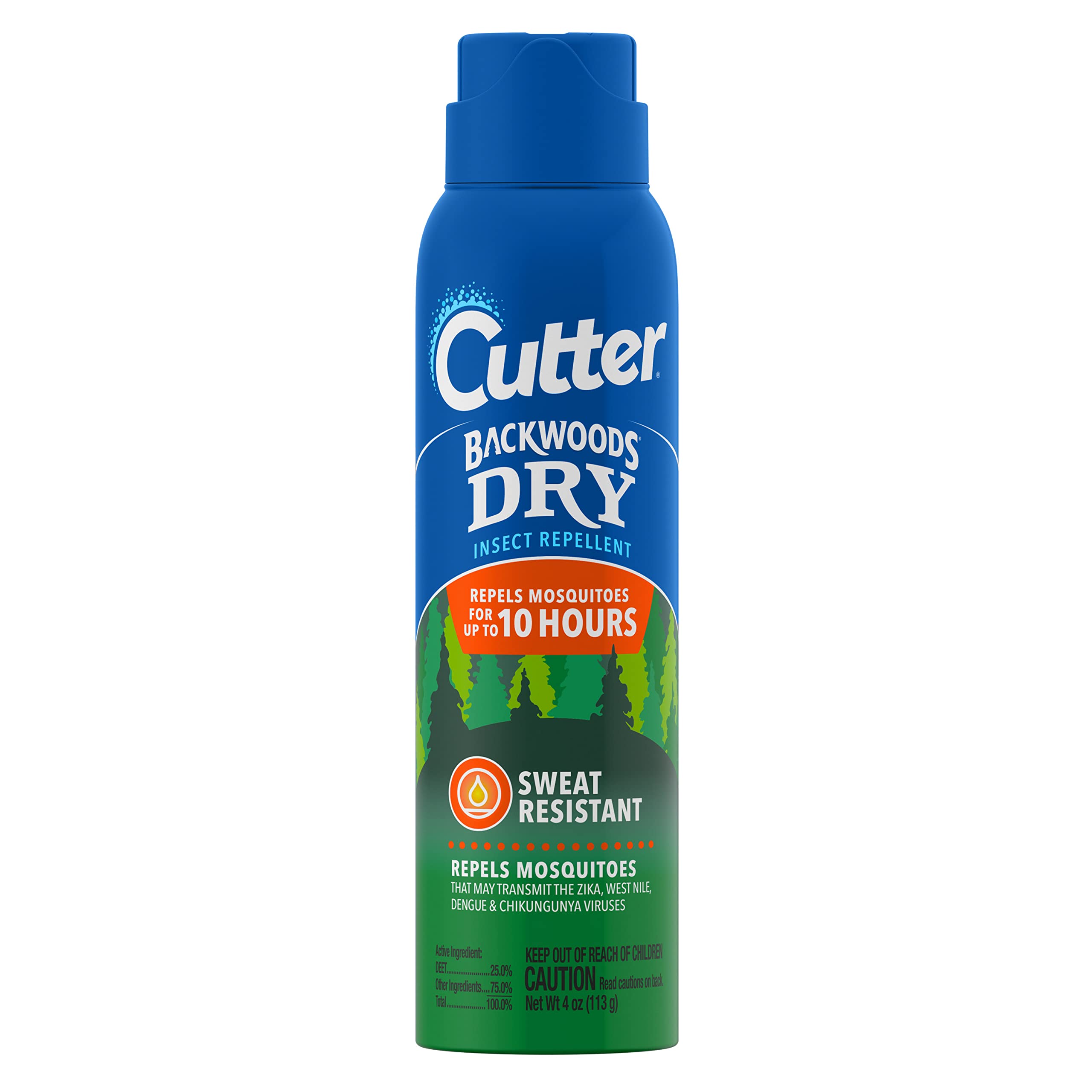 Cutter Backwoods Dry Insect Repellent bottle 4oz ready for outdoor use
