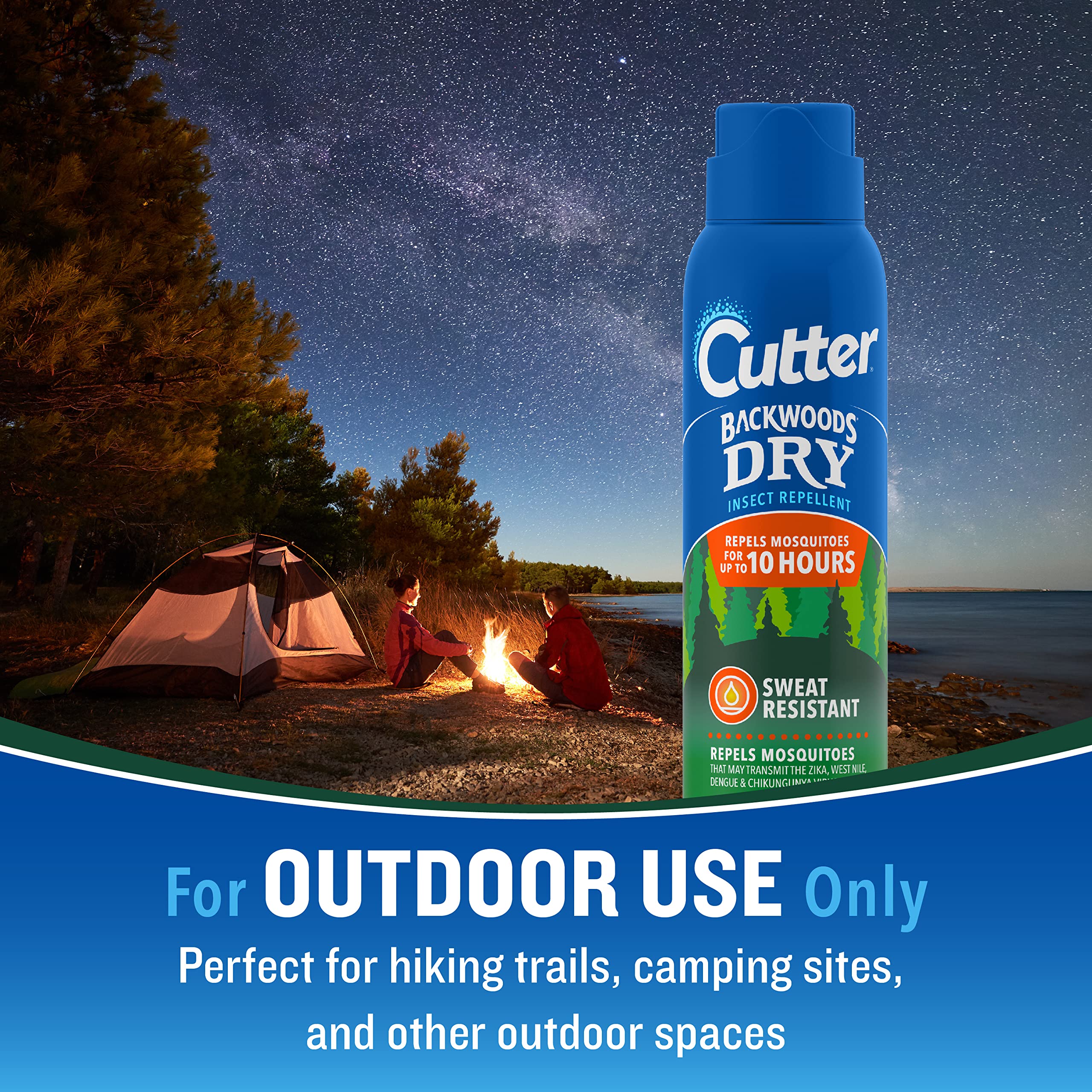 Mosquitoes kept at bay by Cutter Backwoods Dry Insect Repellent