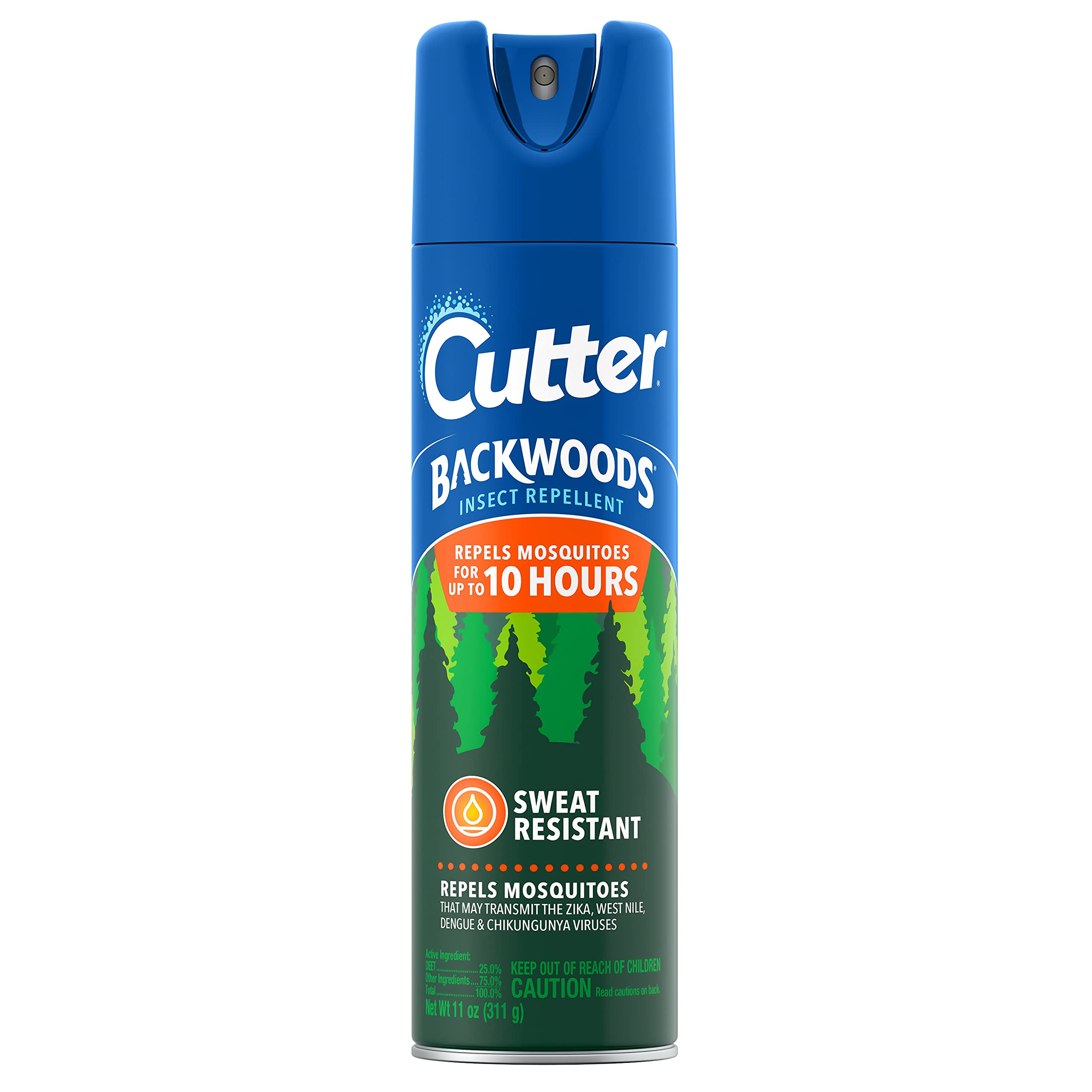Cutter Backwoods insect repellent aerosol bottle ready for outdoor protection