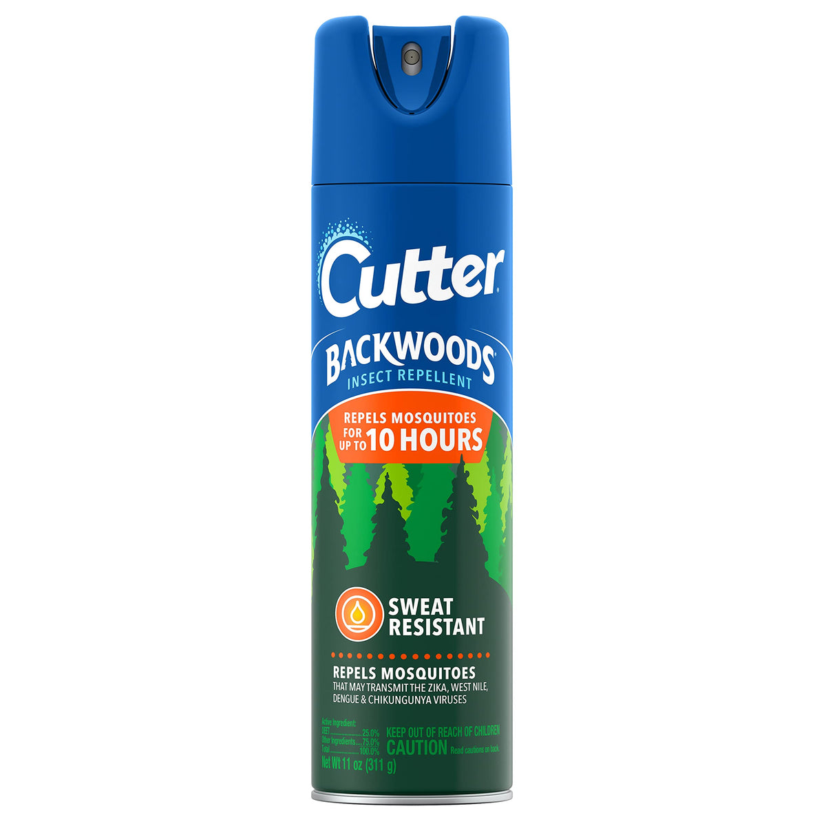 Cutter Backwoods insect repellent aerosol bottle ready for outdoor protection