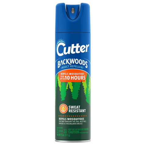 Cutter Backwoods insect repellent aerosol bottle ready for outdoor protection