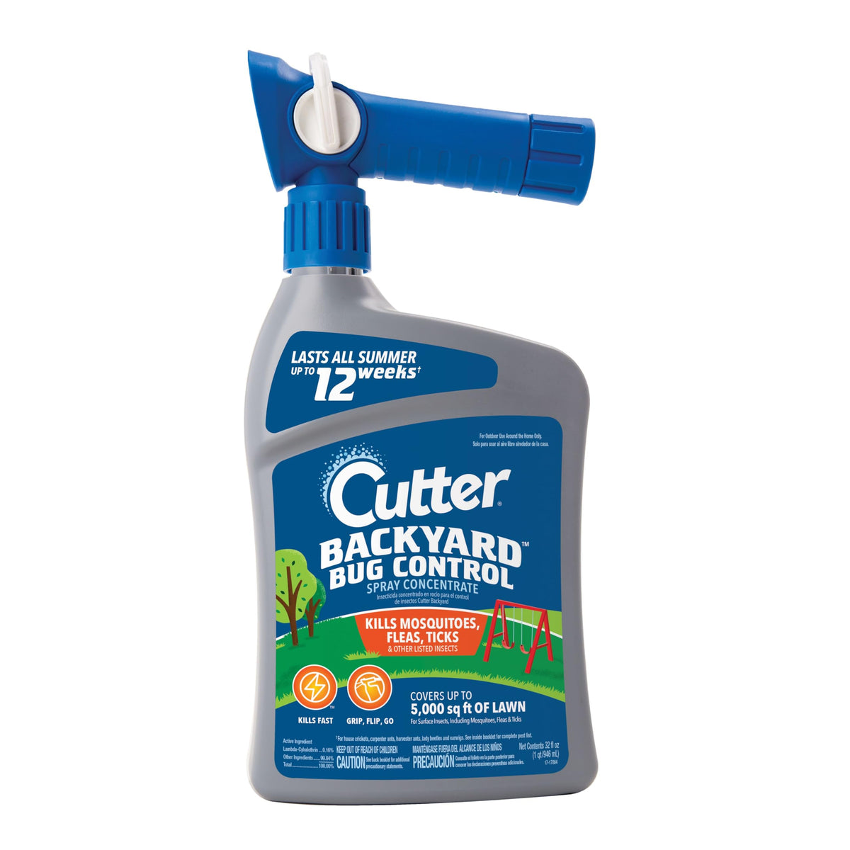 Cutter Backyard Bug Control Spray bottle pour for quick lawn treatment