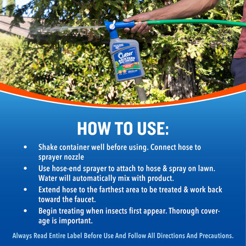 Cutter Backyard Bug Control provides up to 12 weeks of protection