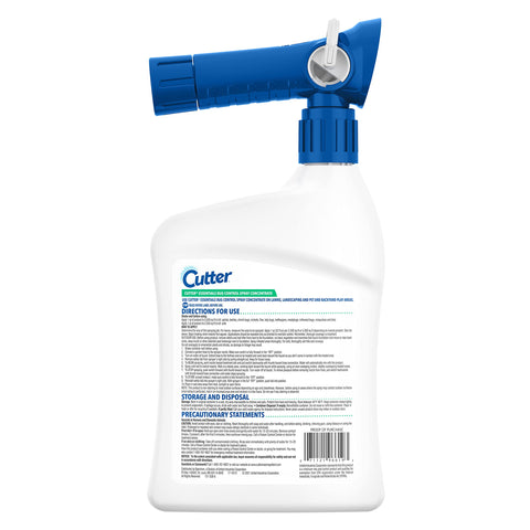 Evening spray plan for outdoor areas using Cutter Essentials Bug Control Spray Concentrate