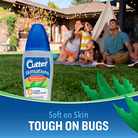 Cutter Skinsations 7% DEET label signals strong mosquito repellency