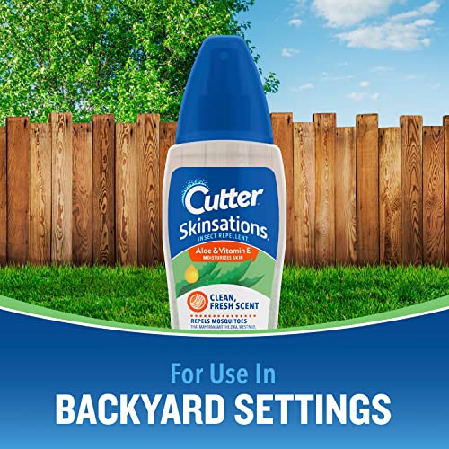 Cutter Skinsations applied to skin for convenient outdoor protection