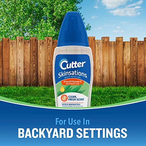 Cutter Skinsations applied to skin for convenient outdoor protection