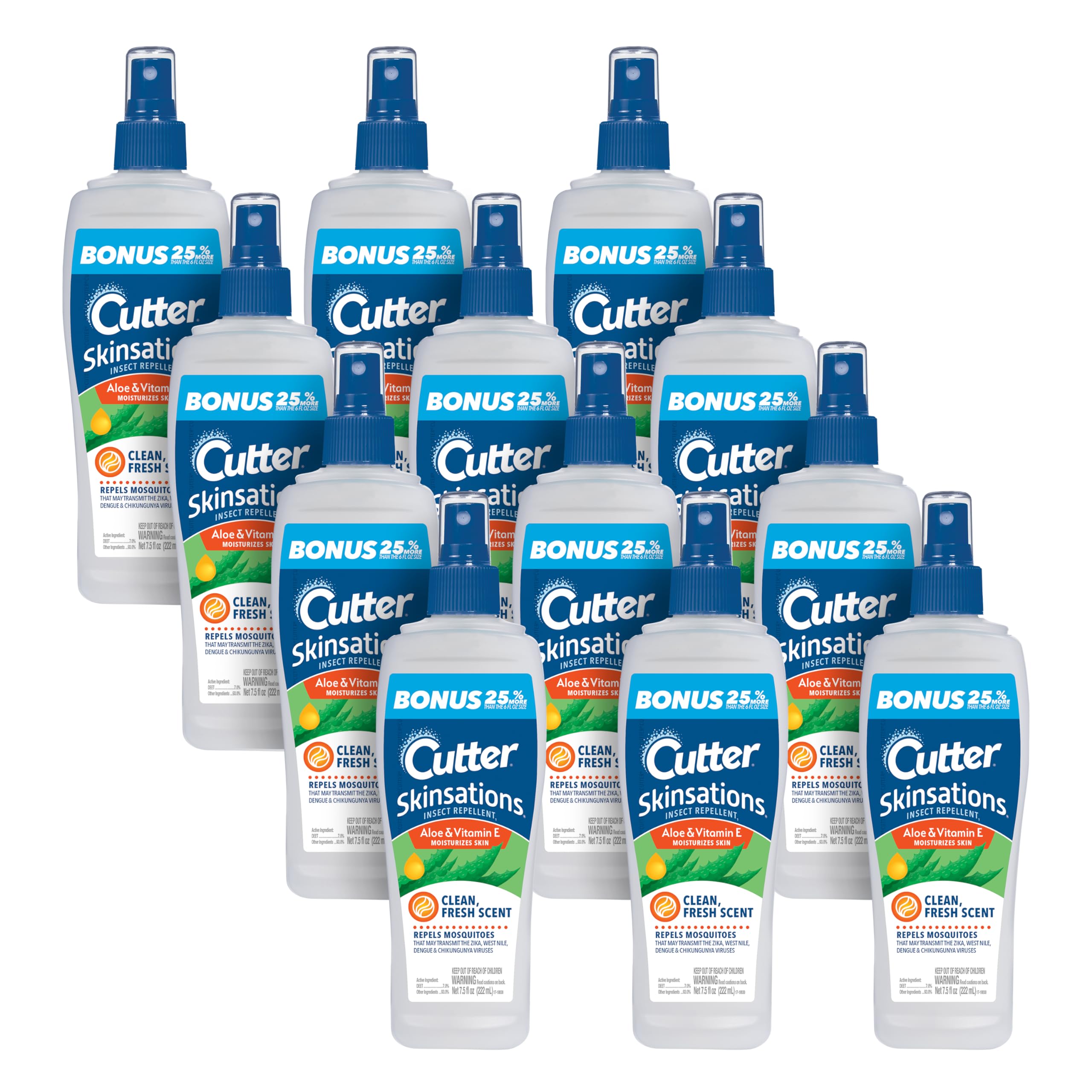 Cutter Skinsations bottle front, ready for outdoor adventures with trusted protection.
