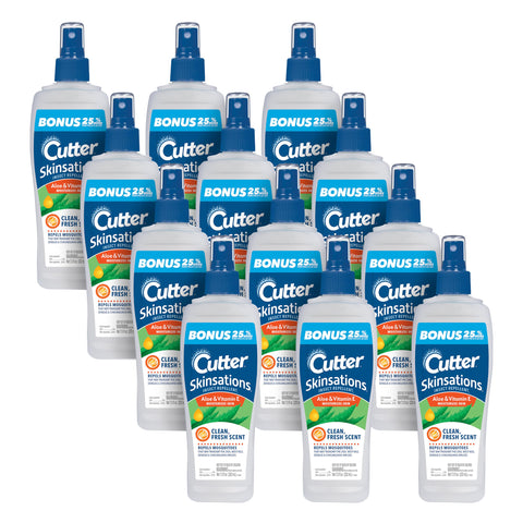 Cutter Skinsations bottle front, ready for outdoor adventures with trusted protection.