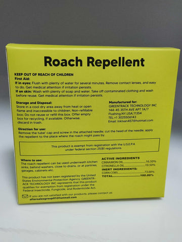 CuuFceEo application near trash bins to deter roaches