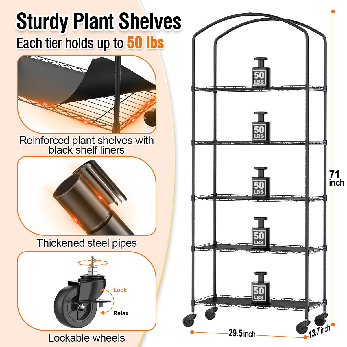 PVC cover with rolling wheels enabling easy repositioning and protection for seedlings