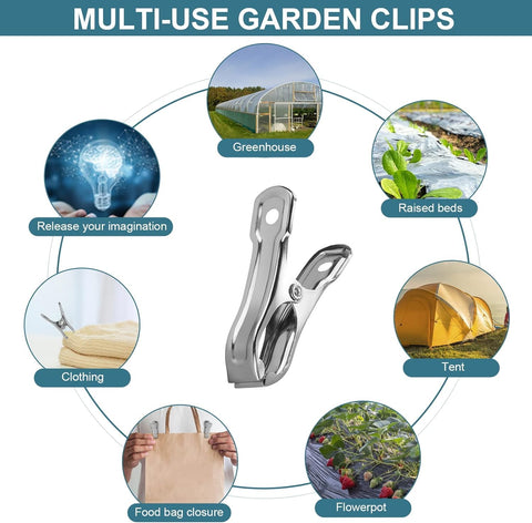Cuxeedi 36-pack garden clips packaged for ready-to-use garden setup