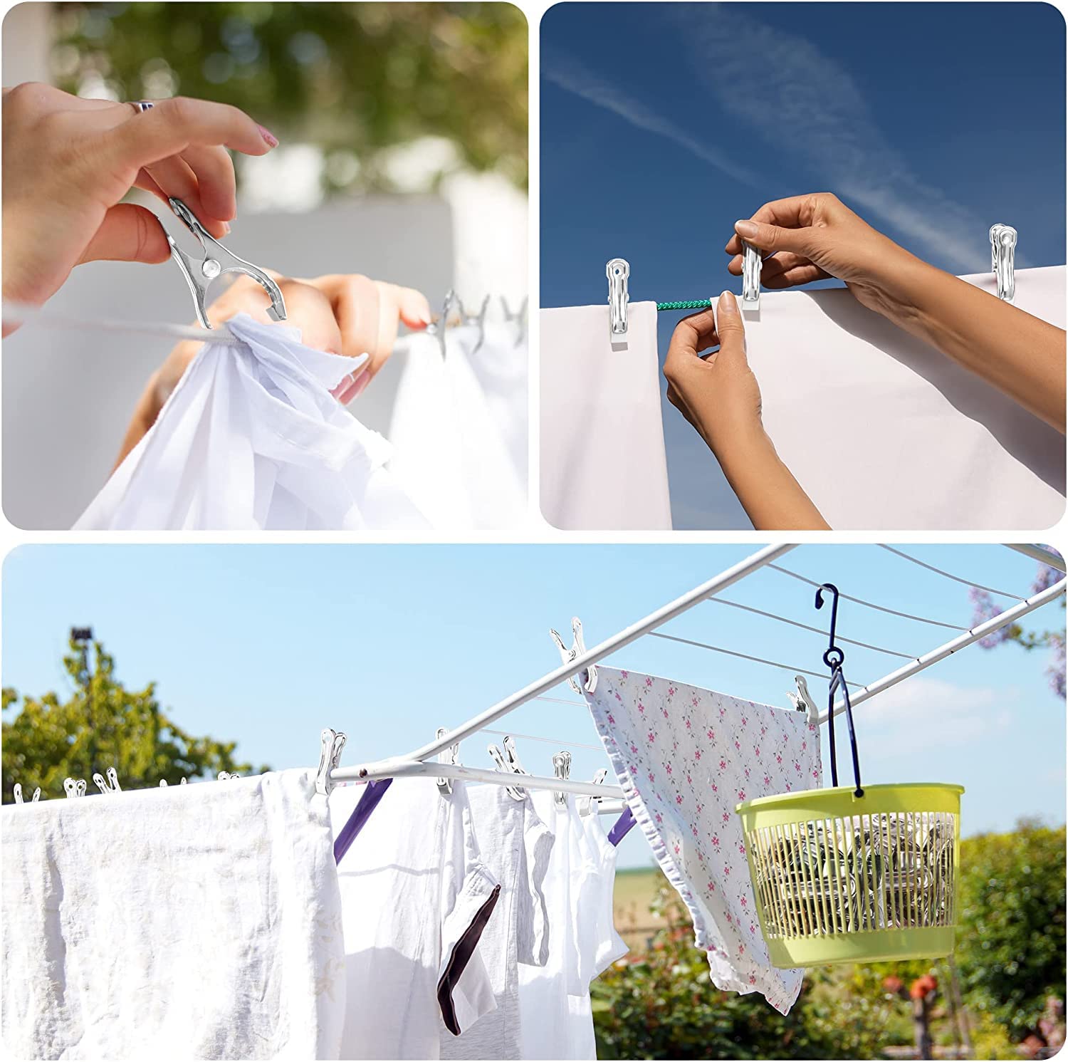 Cuxeedi netting clip securing garden netting to a frame