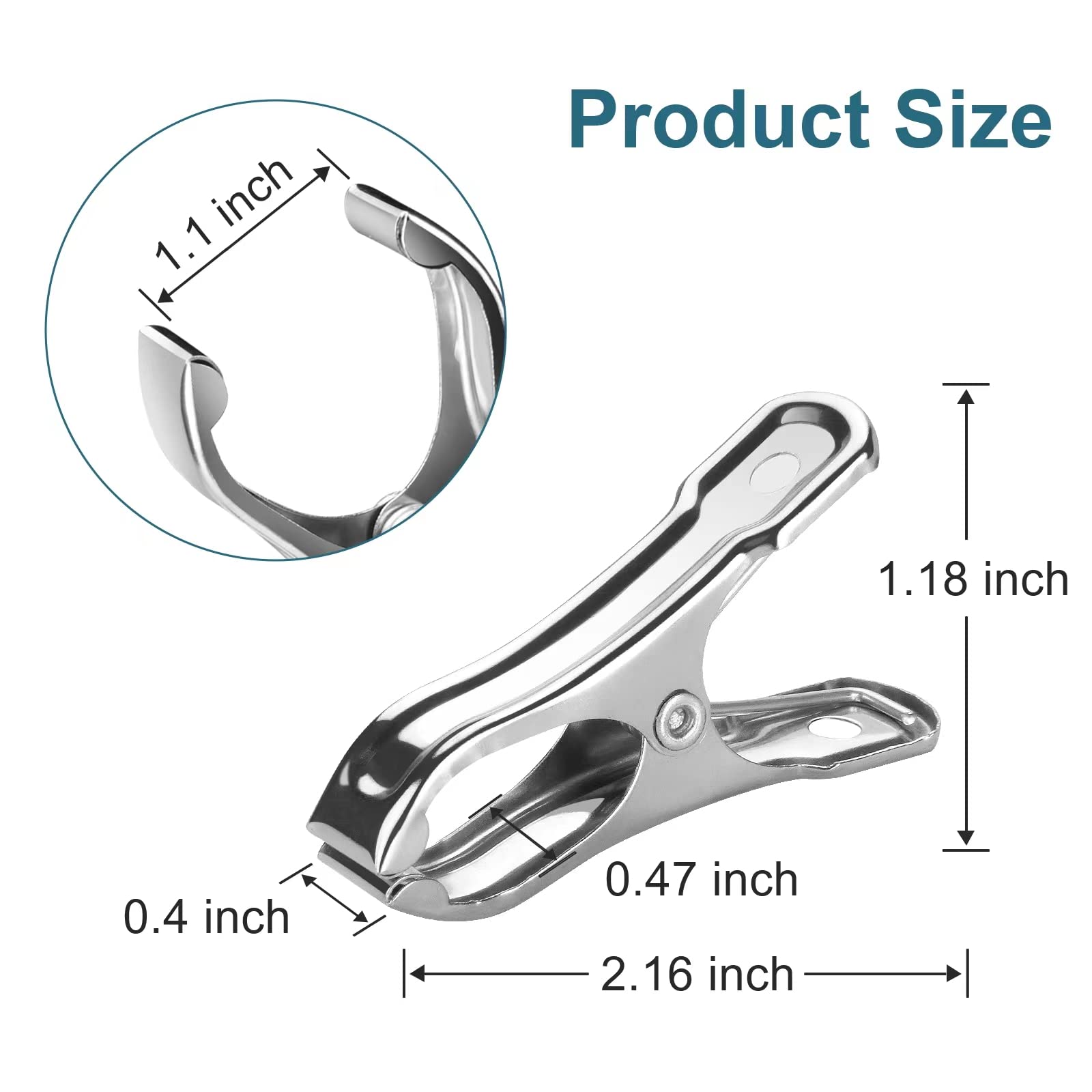 Cuxeedi stainless-steel clamp open reveals durable structure