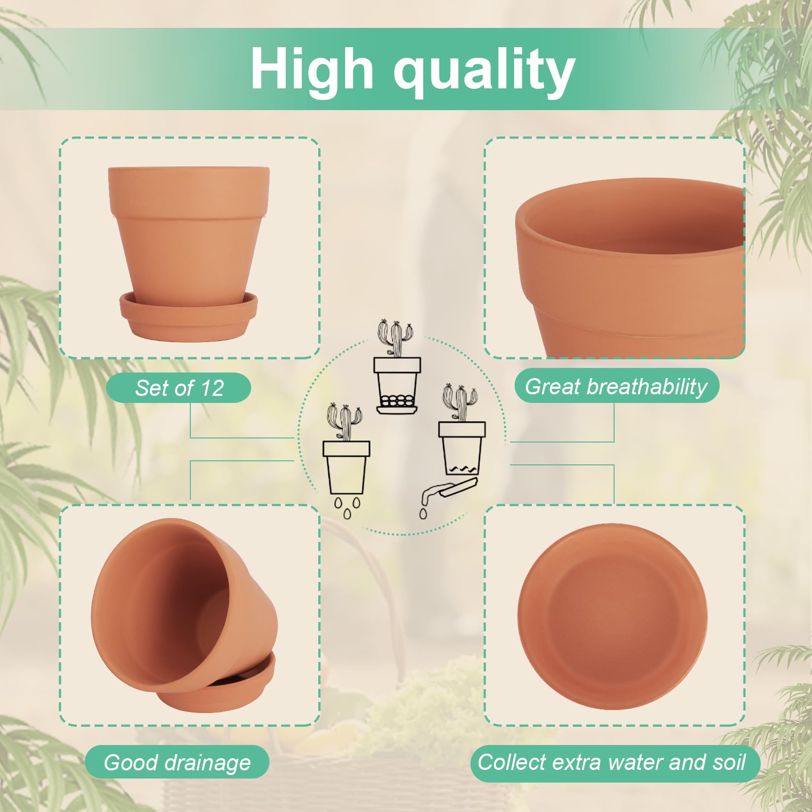 CUZZME terracotta pot suitable for both indoor and outdoor use.
