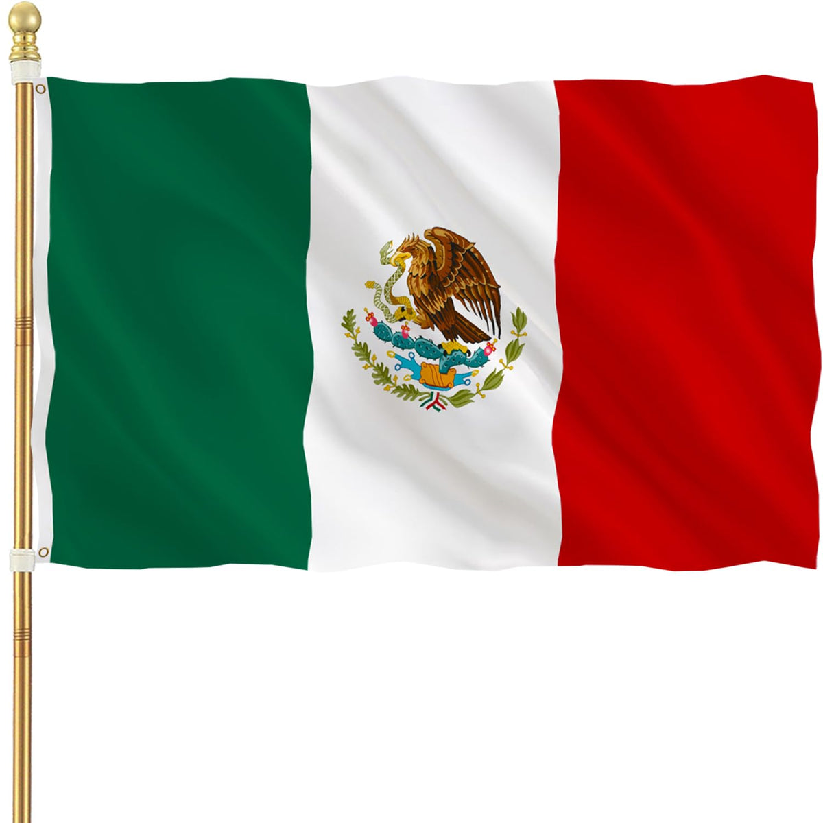 CVMEGE Mexico flag 3x5 outdoor display with vivid color for outdoor use