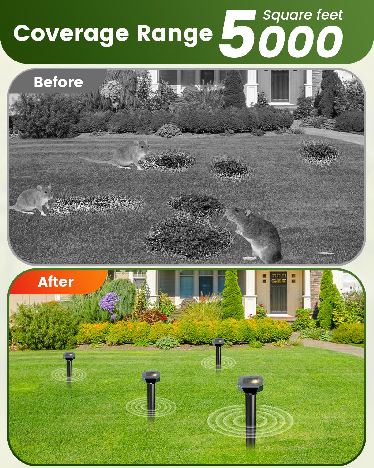 Cvtayn 4-pack outdoor pest defense for your property.