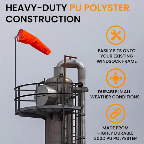 CW The Custom Windsock Co. UV-rated zip ties simplify secure installation.