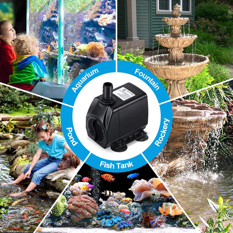CWKJTOP fountain pump used in ponds and aquariums for circulation.