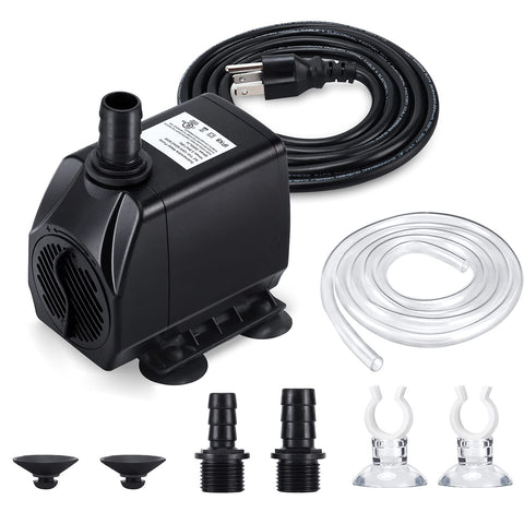 CWKJTOP fountain pump body with four suction cups for stable placement.