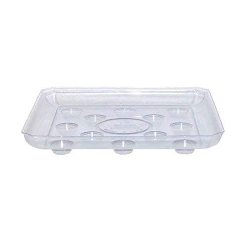 CWP SQDS-1200 clear plastic saucer protects surfaces while showcasing the planter's design