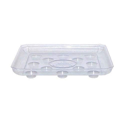 CWP SQDS-1200 clear plastic saucer protects surfaces while showcasing the planter's design
