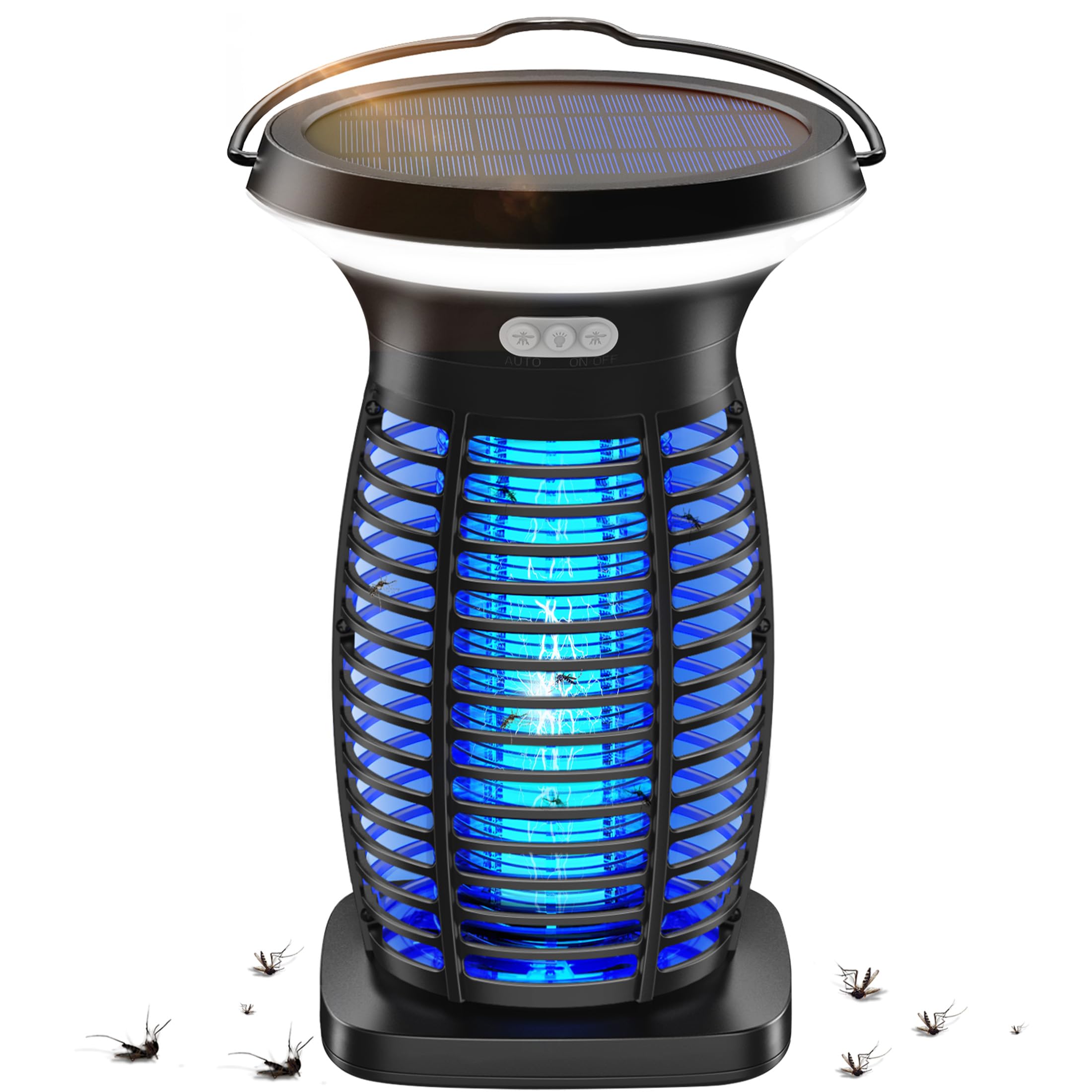 CXBER Solar Bug Zapper Outdoor cord-free setup for patio evenings