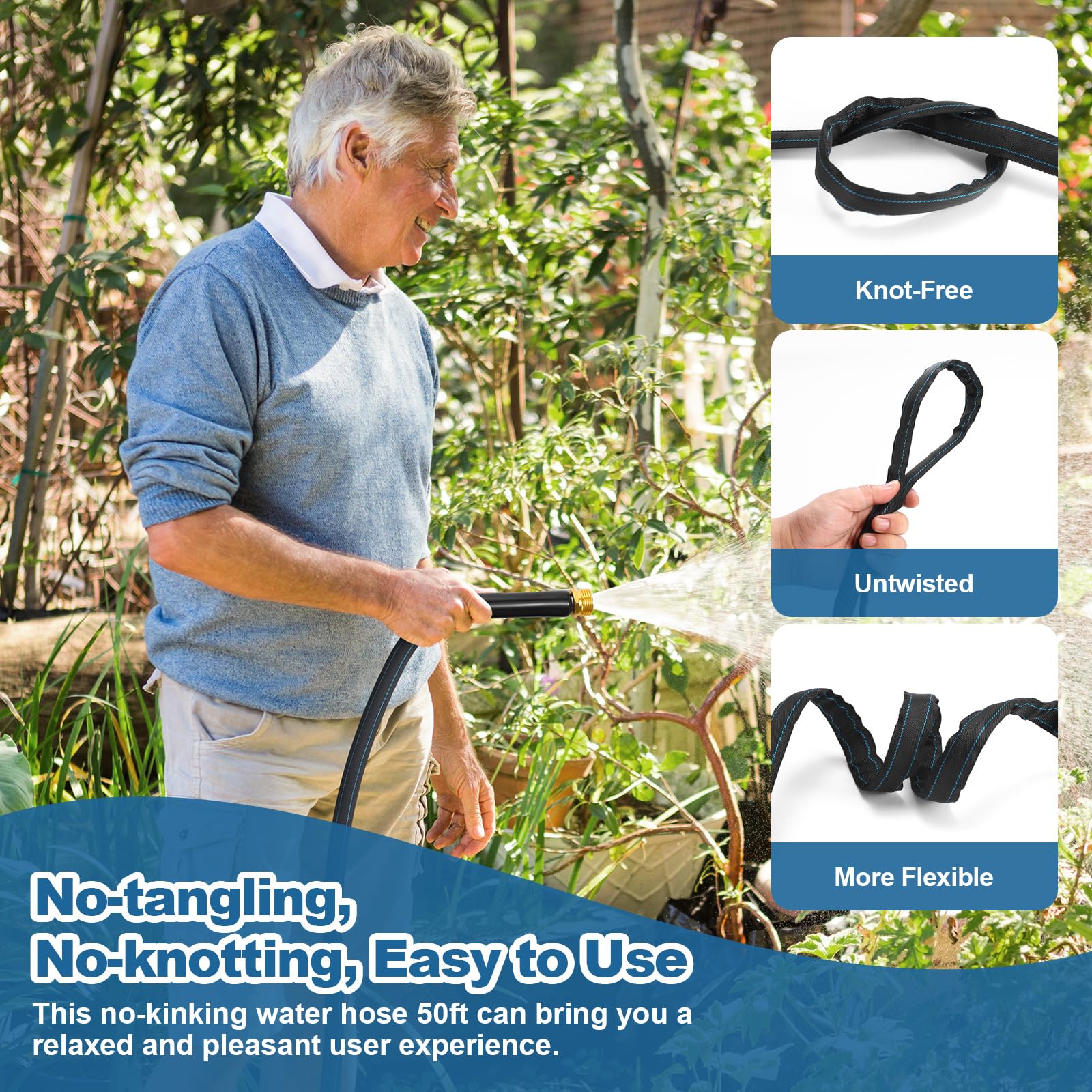 CXEZSIK versatile hose for garden, patio, and car cleaning tasks.