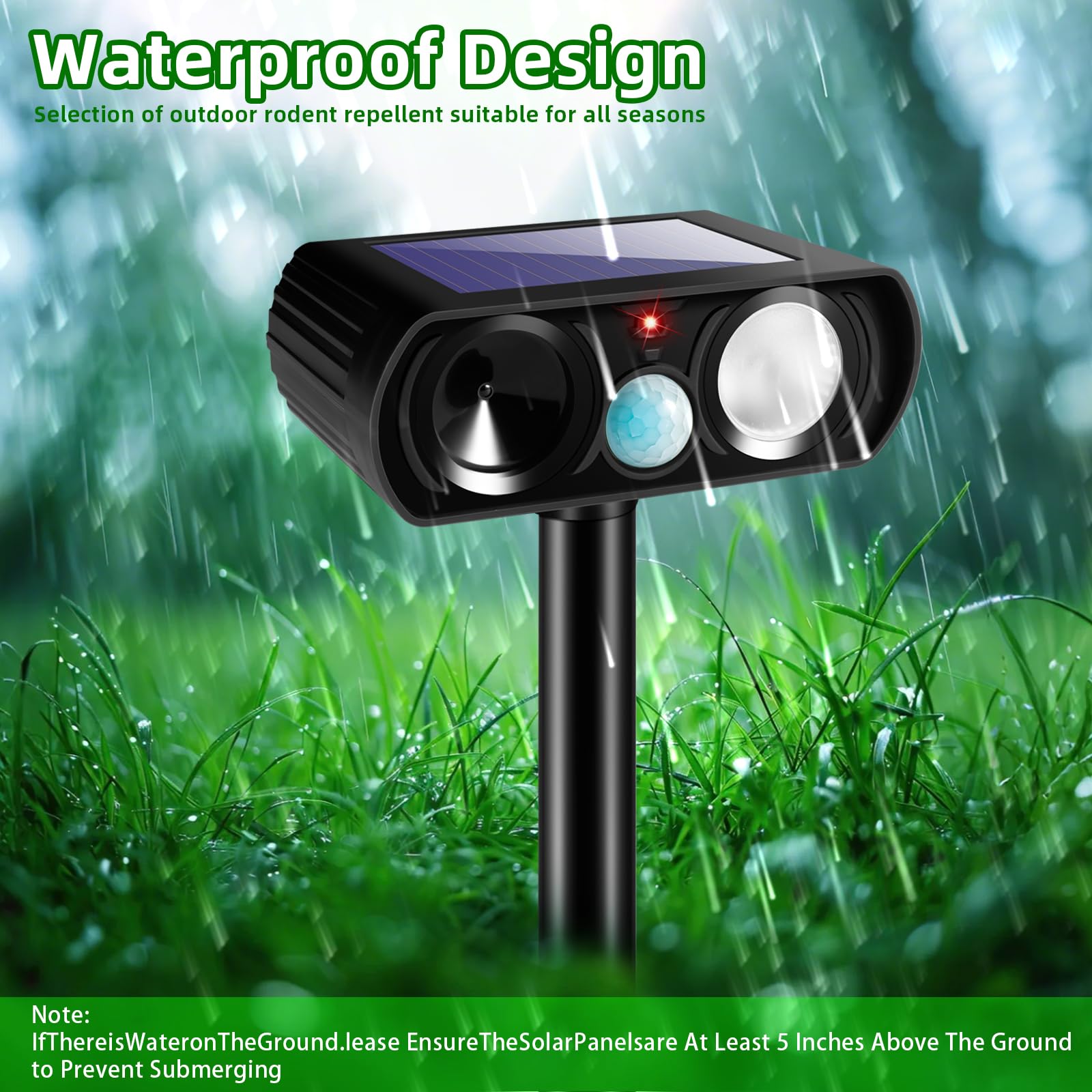 CXIENAOY flashing LED deterrent lights for night-time animal control