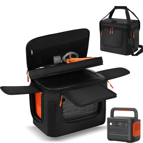 Cxinesbag exterior case protects the Jackery Explorer 1000 V2 during travel.