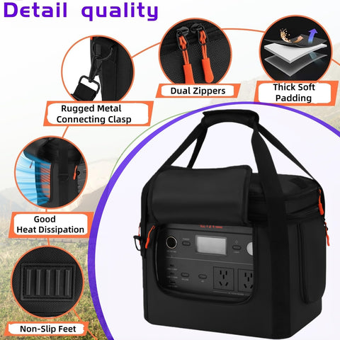 Multiple pockets keep cables and small accessories neatly organized.