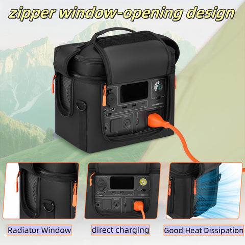 Cxinesbag storage bag vent-heat-dissipation aids safe operation while powering on the go