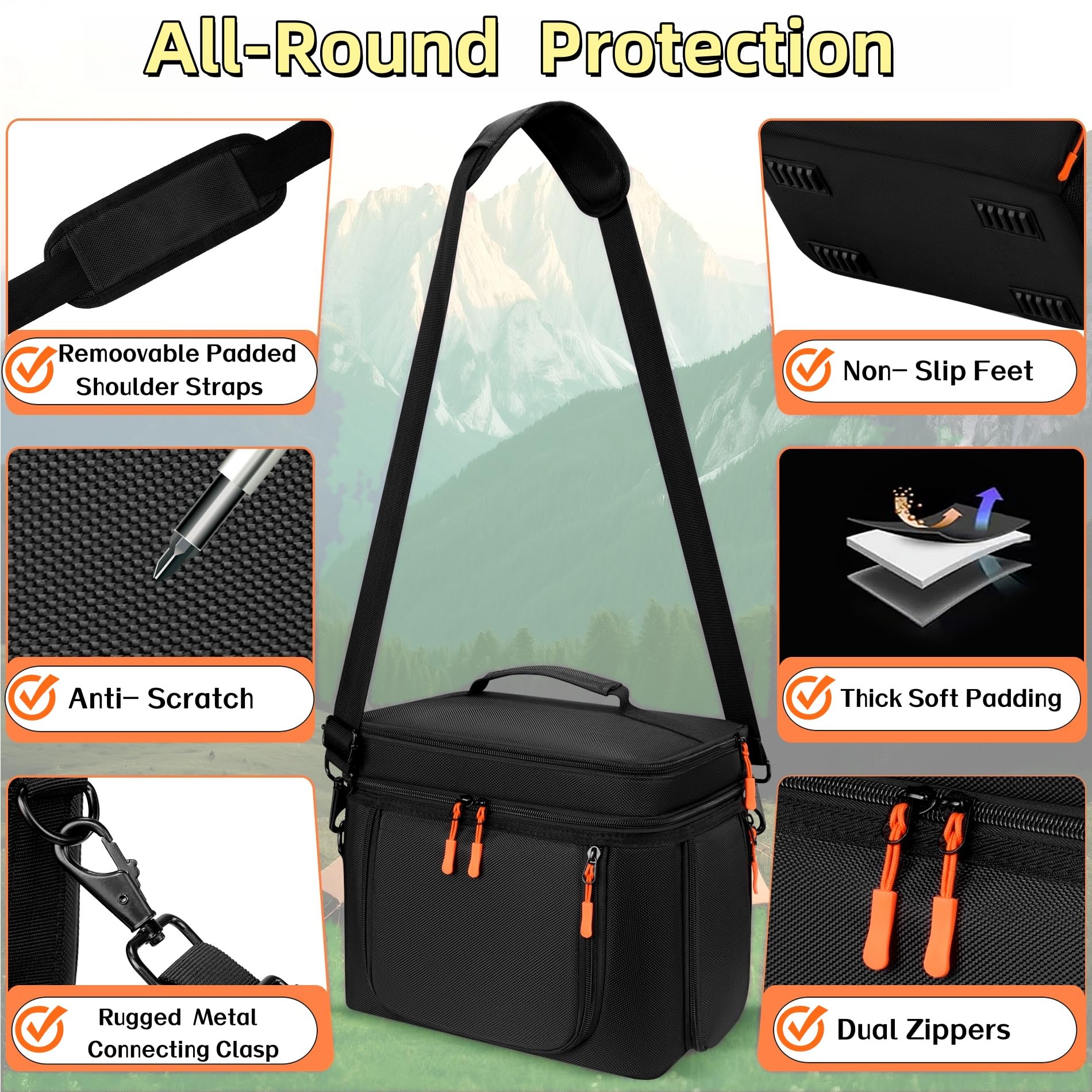Cxinesbag storage bag wipeable-material simplifies cleaning after camping adventures