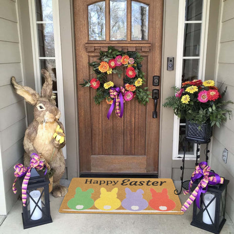 CXQRR bright Easter pattern boosts curb appeal at your doorway.