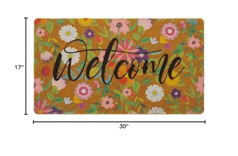 CXQRR Floral Welcome Mat front door focus enhances tidy entryways.