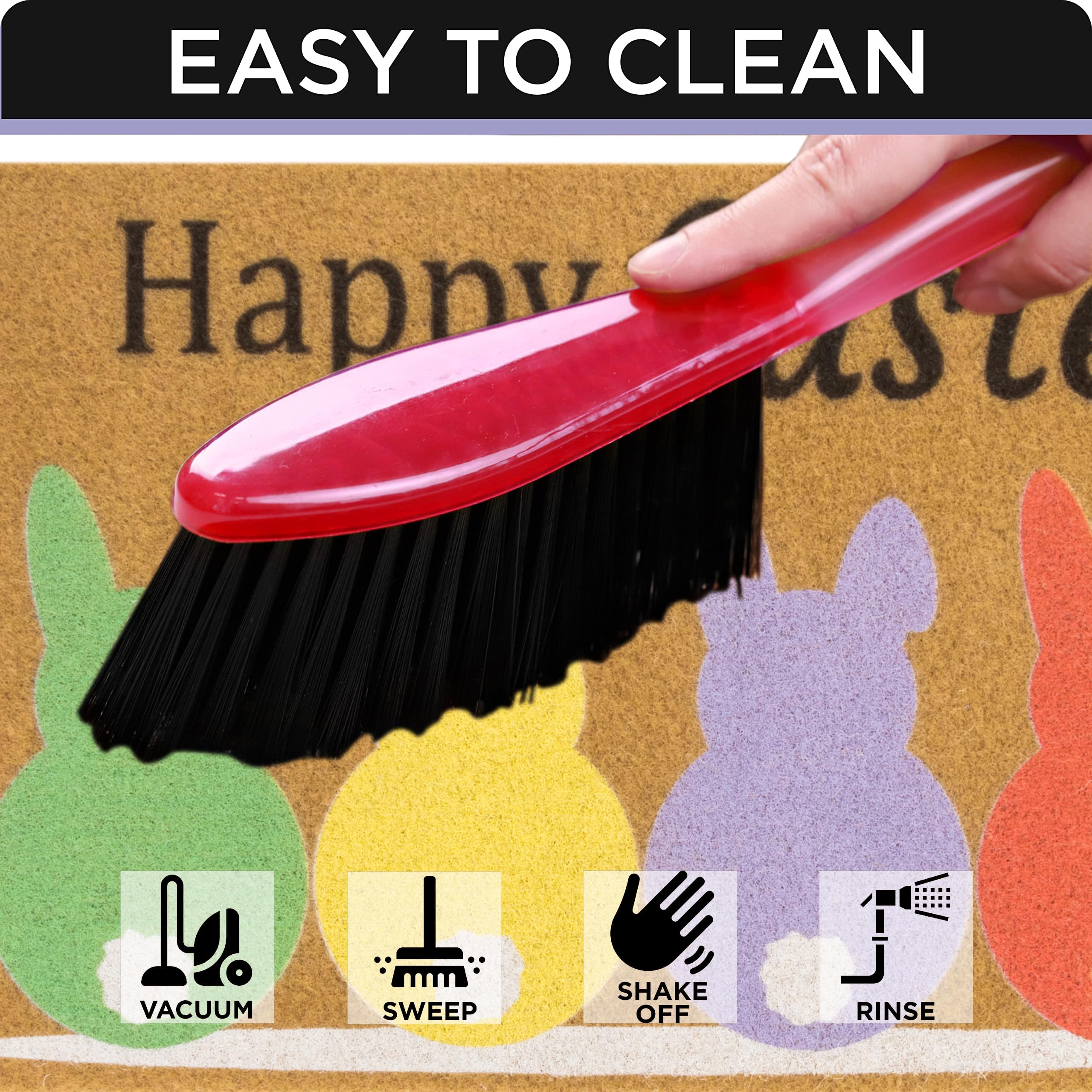 CXQRR indoor-outdoor Easter doormat welcomes guests with brightness.
