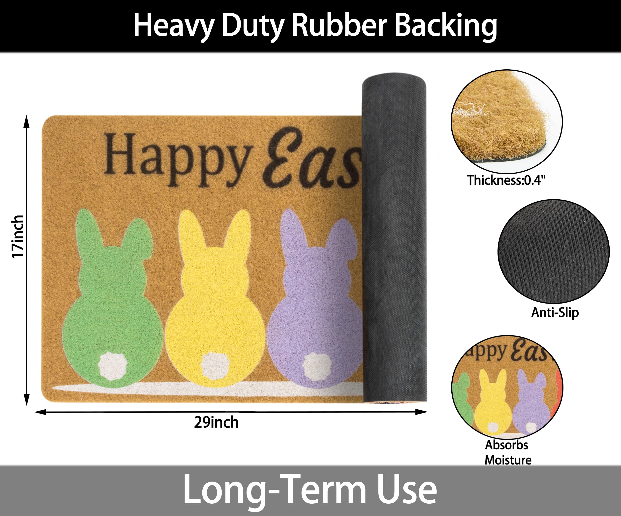 CXQRR synthetic coir door mat traps dirt at the threshold.