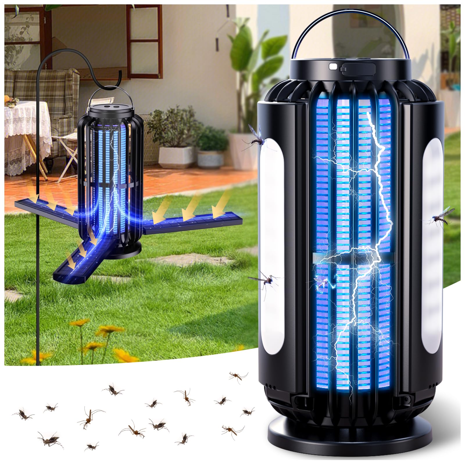 CXRUY Bug Zapper solar-powered outdoor use for patios.