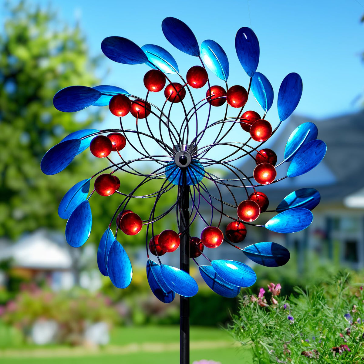 Cyan Oasis solar wind spinner assembly instructions simplify quick setup in your yard.
