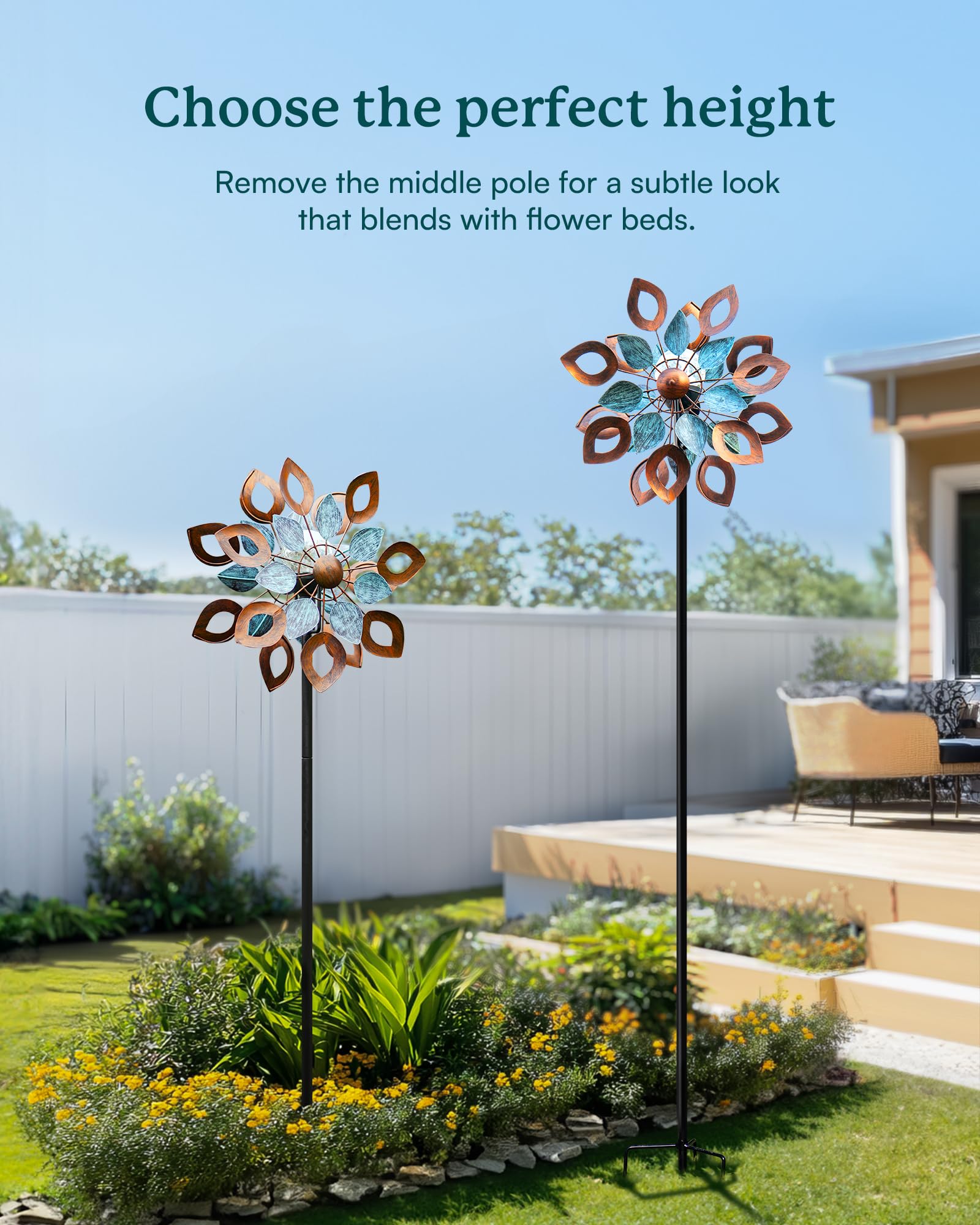 Cyan Oasis strengthened pole for durable outdoor installation.
