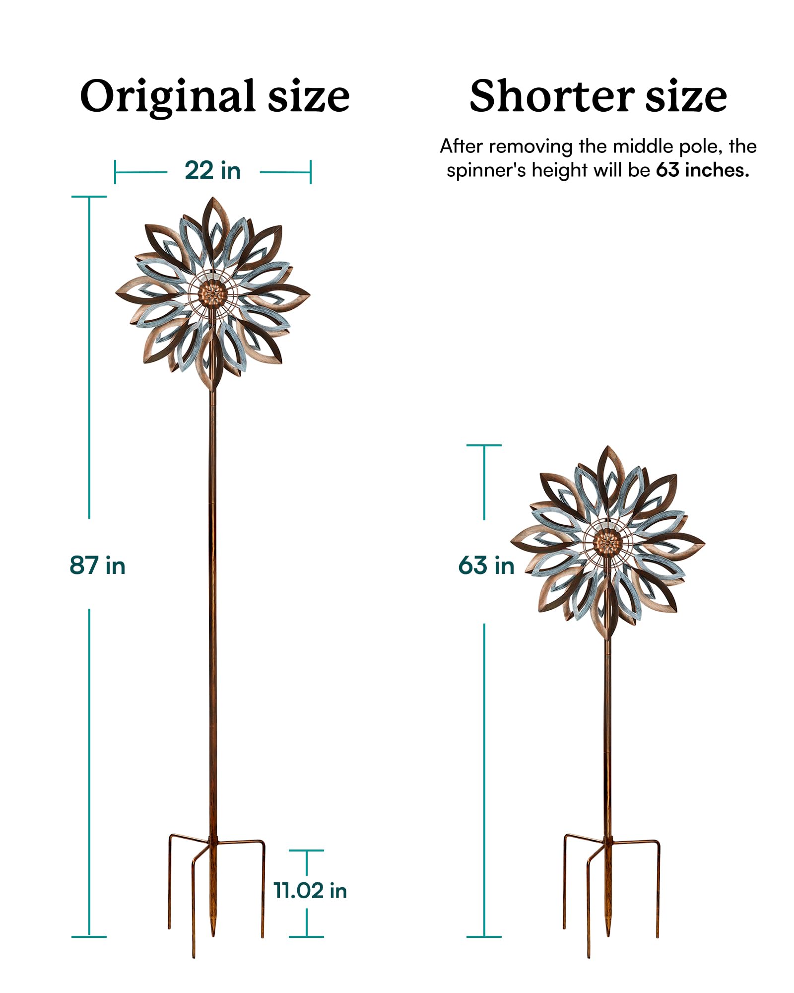 Cyan Oasis strong 20mm pole ensures stability in windy conditions.